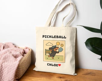 Customized Pickleball Totebag, Custom Sport Totebag, Pickleball Player Gifts, Pickleball Coach Totebag, Personalized Totebag, Gift for Her