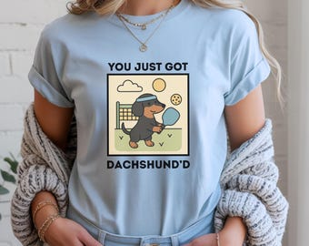 Dackel Pickleball T-Shirt: Lustiges Dackel Tee