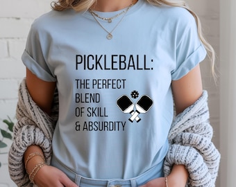 Funny Pickleball T-Shirt: Skill & Absurdity, Retro Design