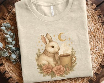 Camisa de conejito / Camiseta de colores cómodos Cottagecore