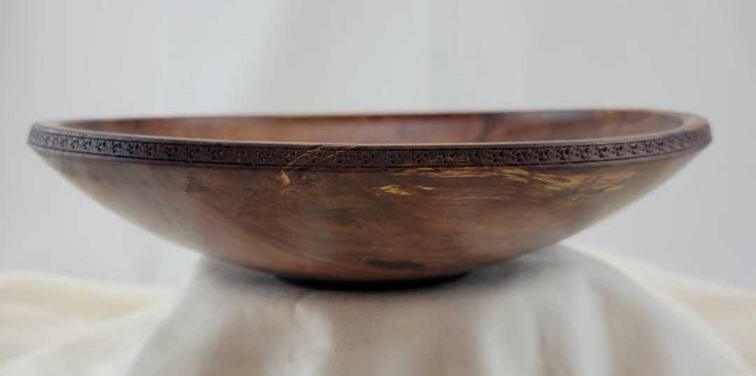 348 Spalted Apple Salad Bowl 10.25x2.5 Tall, Future Heirloom, Salad