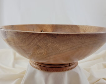 43- Western Maple Salad Bowl 15"x5" Salad Bowl, Fruit Bowl, Bread Bowl, Display Bowl, Wood Turned Bowl, Round Bowl ,Large Bowl