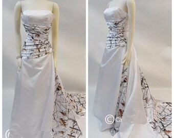 white camo wedding