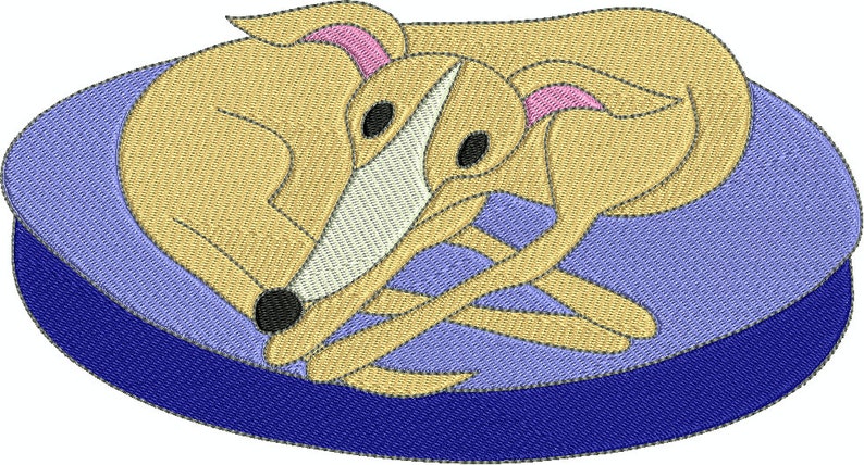 Machine embroidery design greyhound dog 2  etsy