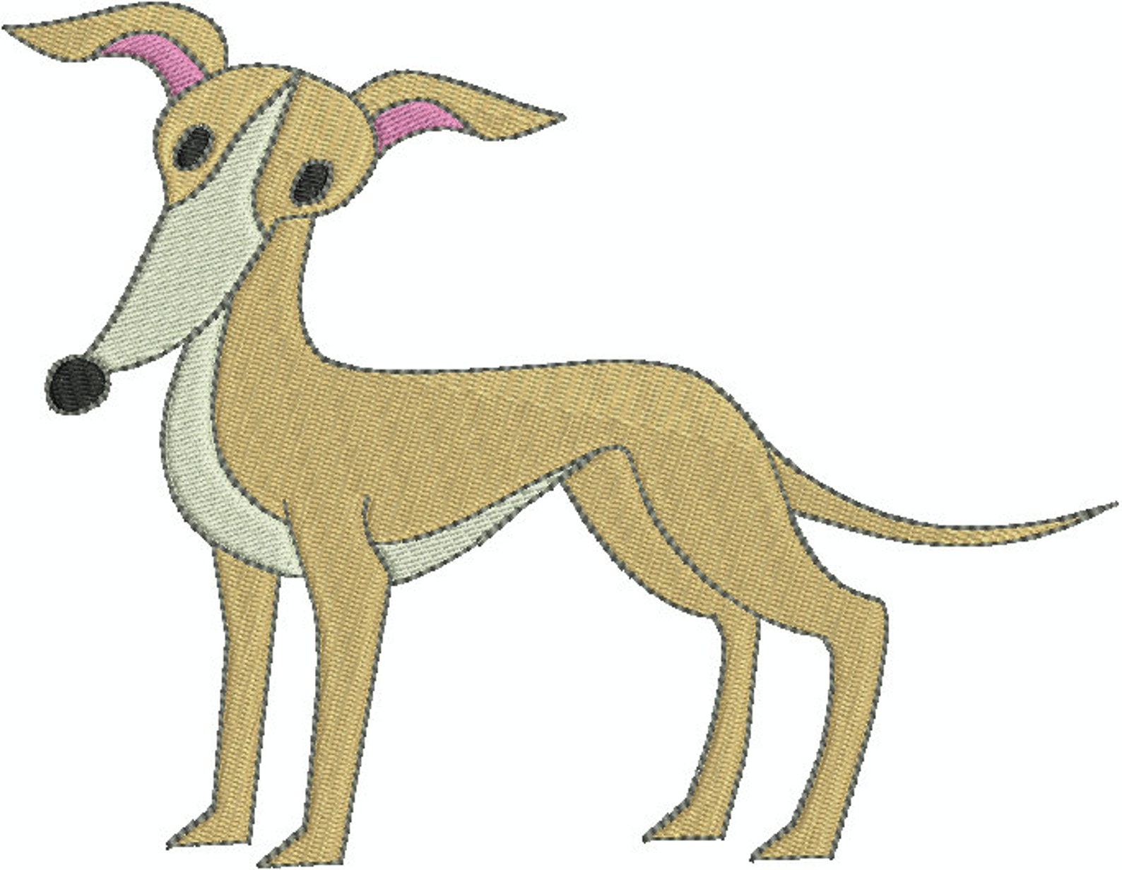 Machine embroidery design greyhound dog 4  etsy