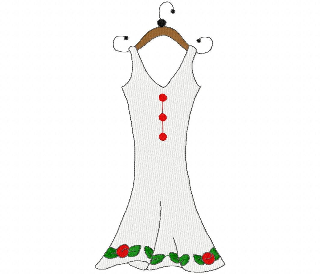 Machine Embroidery Design Dress 6 Etsy