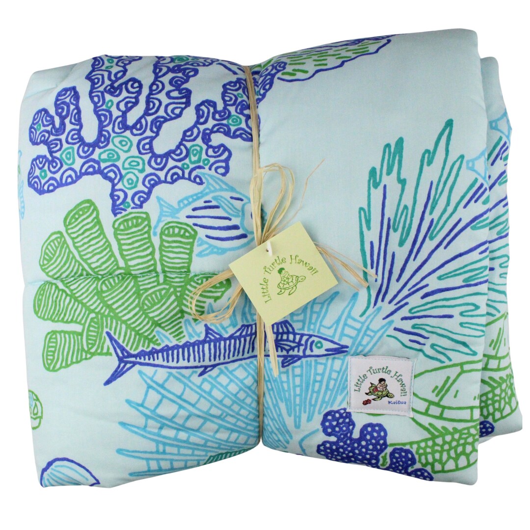 Quilted Hawaiian Baby Blanket Made in Hawaii Hawaiian Baby Shower Gift