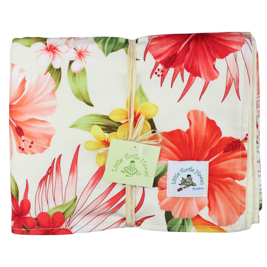 Hawaiian Baby Blanket, Made in Hawaii, Hawaiian Baby Shower Gift Hau