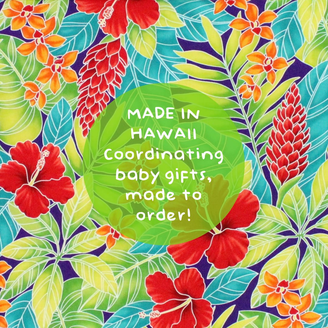 Made to Order Coordinating Hawaiian Baby Gifts Lovey Baby Etsy