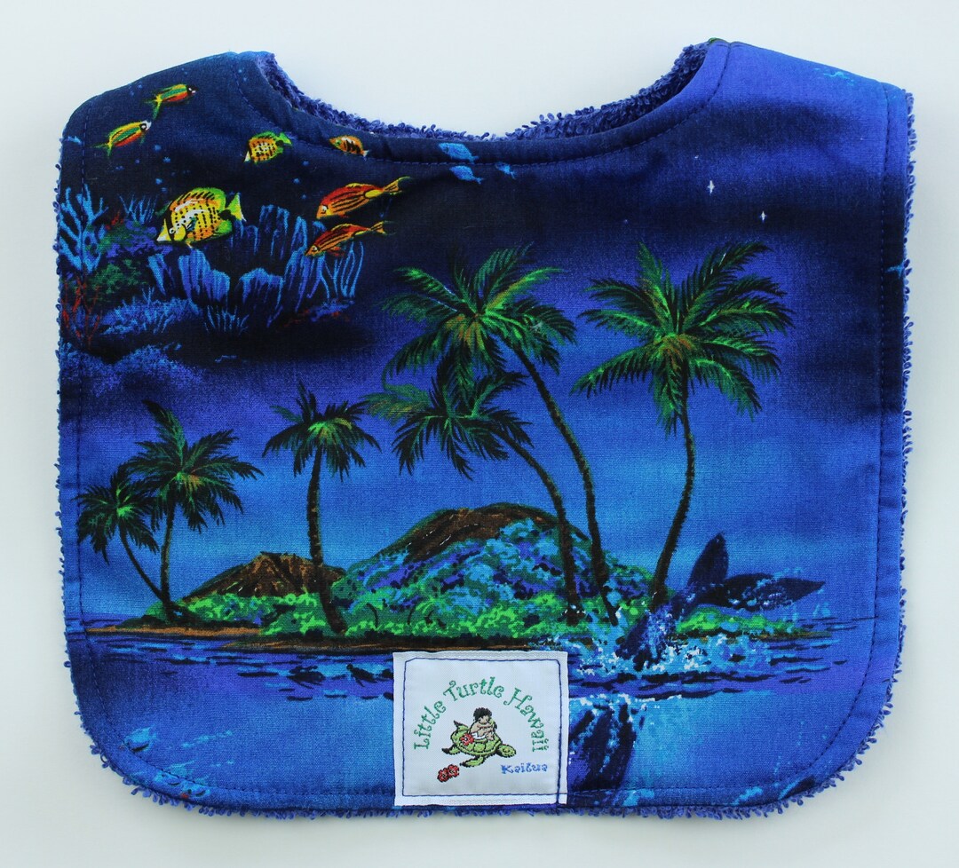 Hawaiian Baby Bib, Made in Hawaii, Hawaiian Baby Gifts, Hawaiian Baby