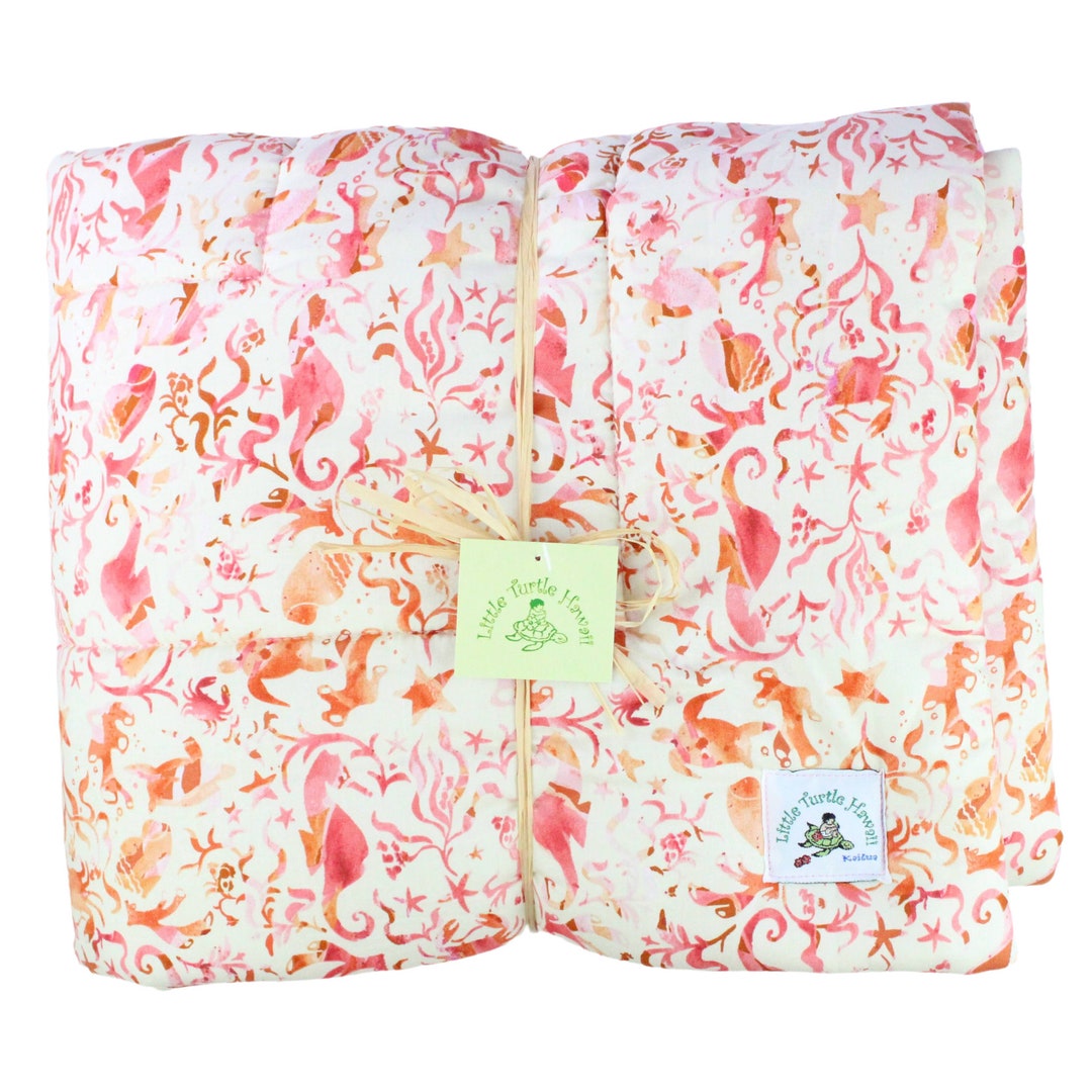 Quilted Hawaiian Baby Blanket Made in Hawaii Hawaiian Baby Shower Gift