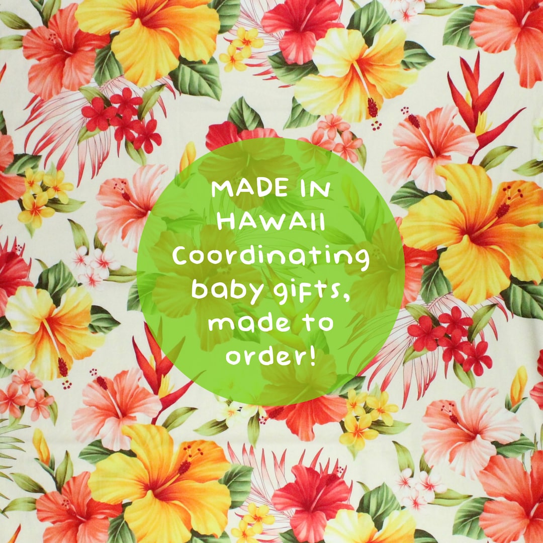 Made to Order Coordinating Hawaiian Baby Gifts Lovey Baby Etsy