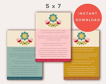 Mujeres Jóvenes Nuevo Tema 5x7 Imprimible