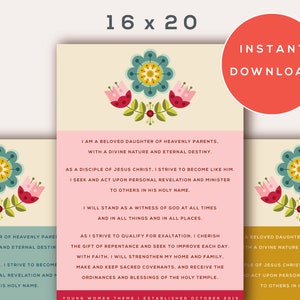 Young Women New Theme 16x20 Printable Poster