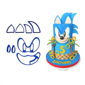 Sonic Plastic Fondant Cutter