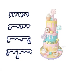 Drip 3D Printed Fondant Cutter