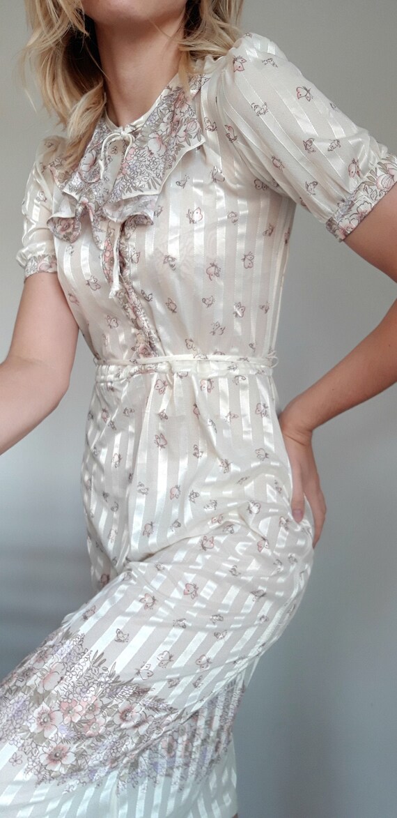 1970's Sheer Butterfly Dress