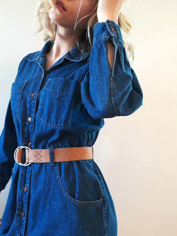 1970's Denim Button Up Dress