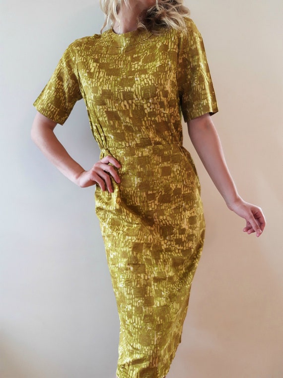 1950's Uranium Green Dress