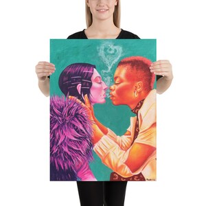 Girls Kissing Semi-Glossy Print 18×24 inches