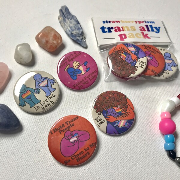 4 pack Trans Ally Button pins ( 37 mm )