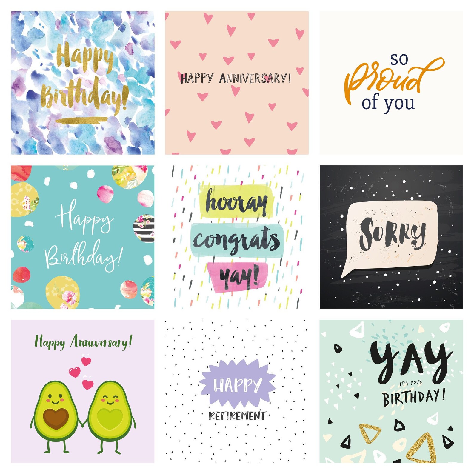 50 Assorted Greetings Cards Pack for All Occasions Eco Etsy UK