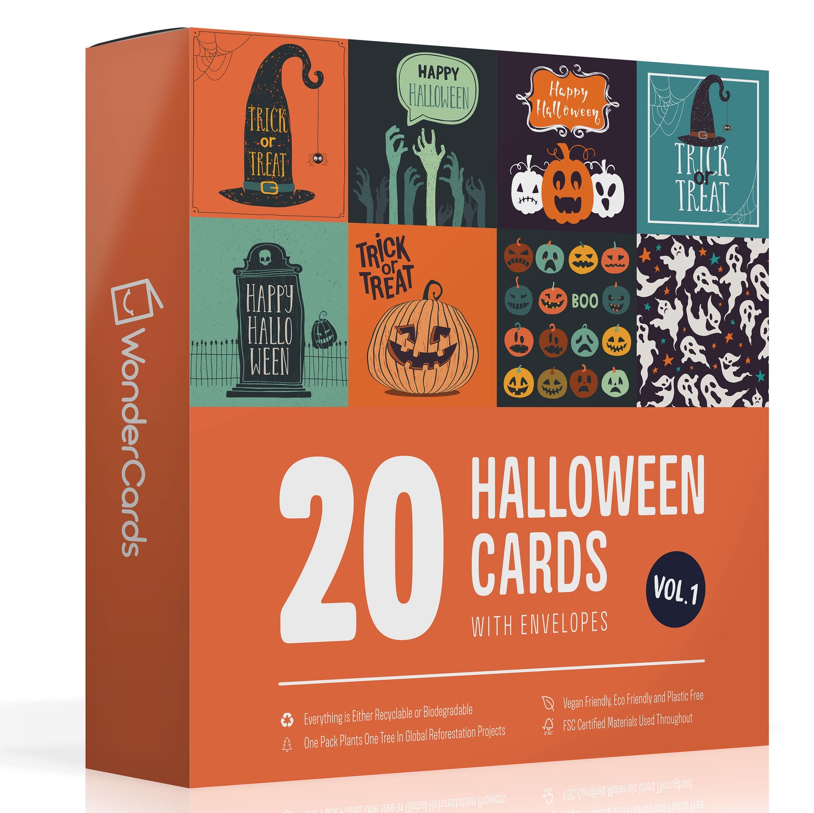 20 Halloween Cards Multipack Halloween Gift Card Eco Etsy
