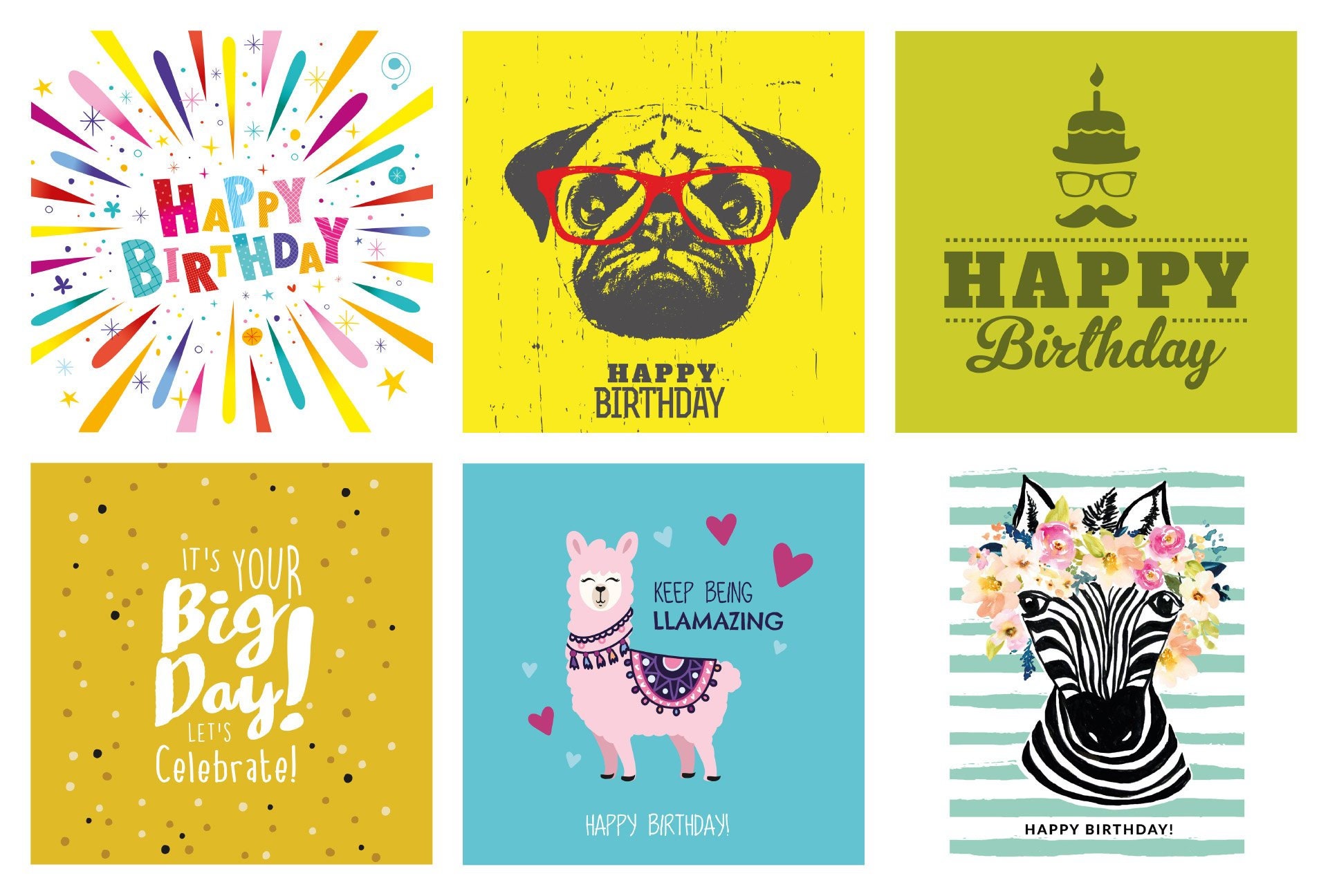 50 Assorted Greetings Cards Pack for All Occasions Eco Etsy UK