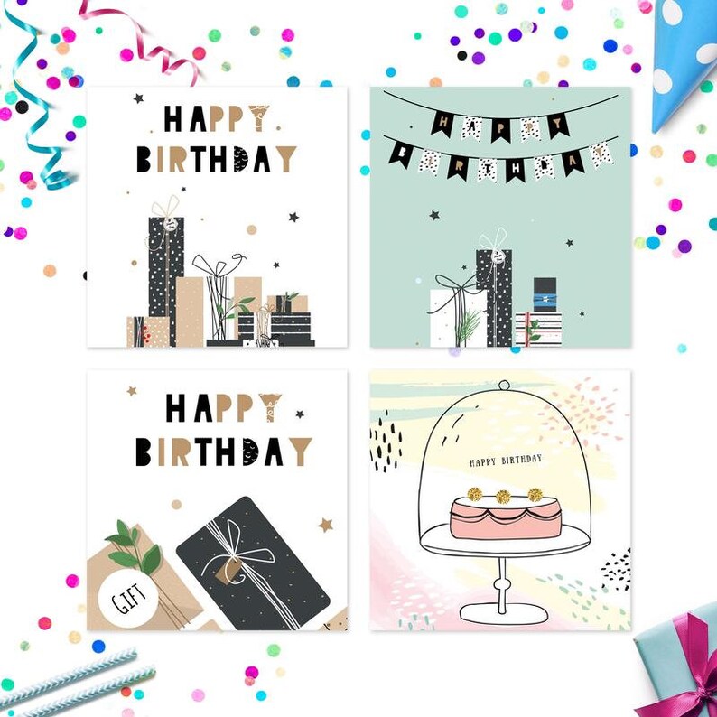 20 X Birthday Cards Assorted Multi Bulk Pack Hand Packed ECO Friendly