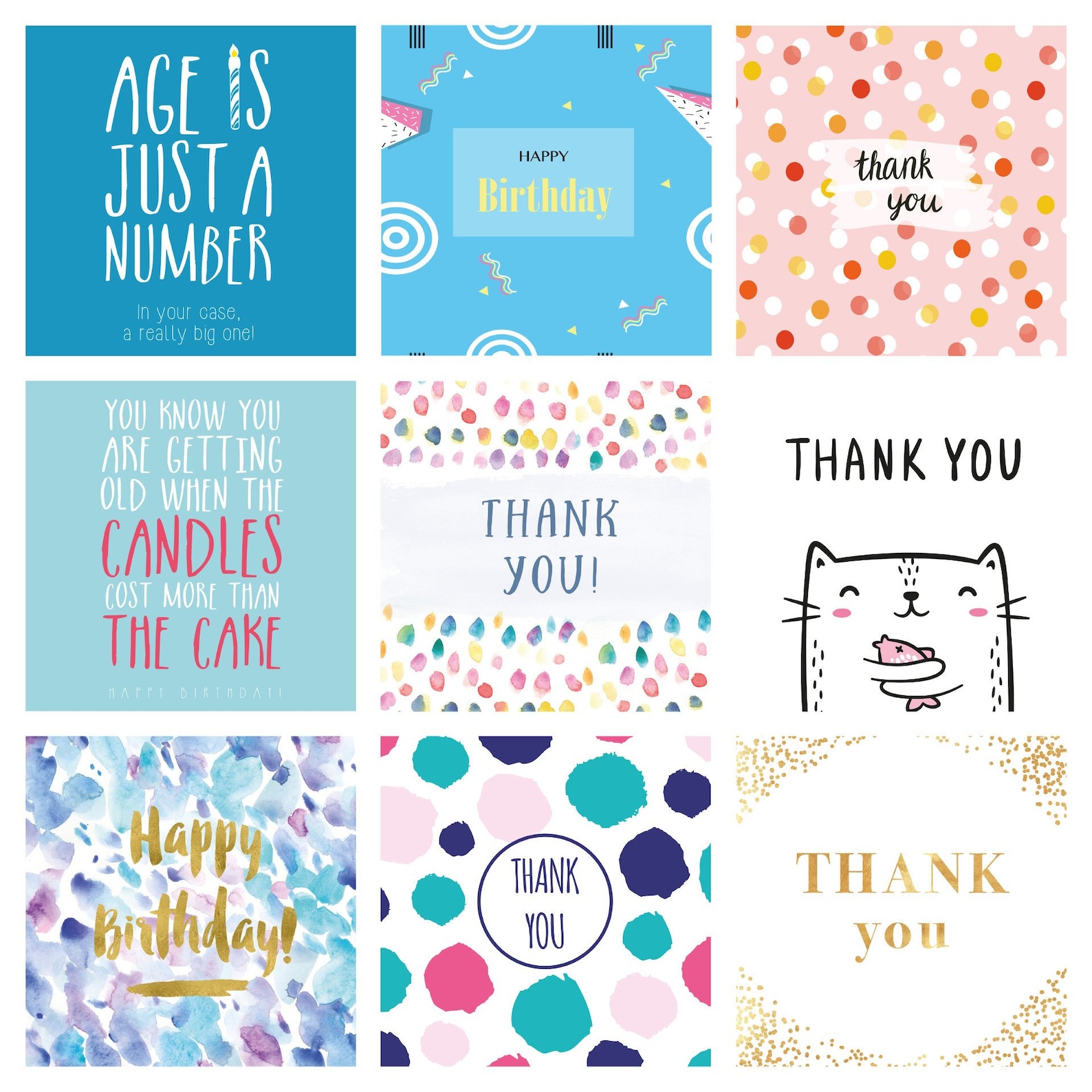 50 Assorted Greetings Cards Pack for All Occasions Eco Etsy UK