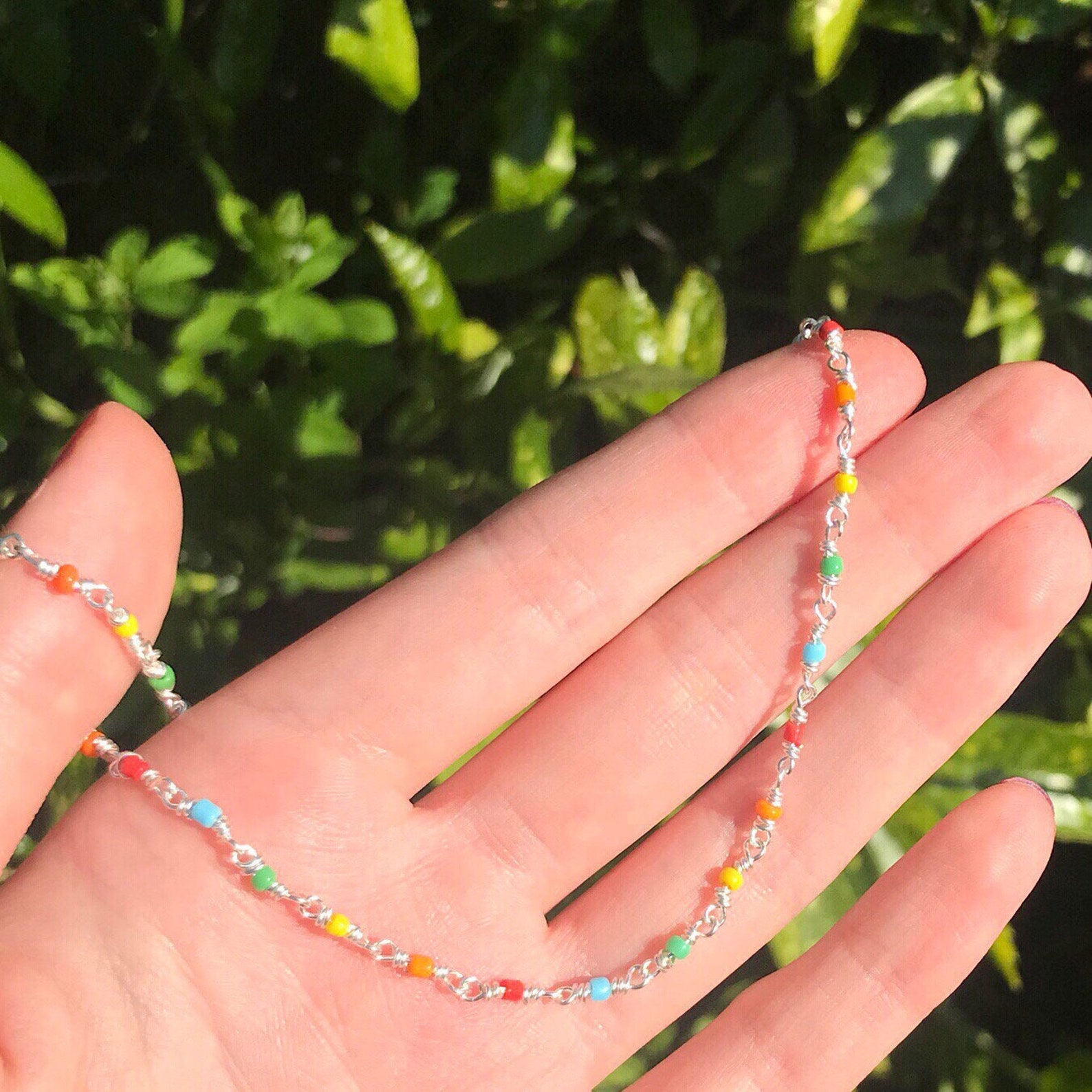 Y2k Beads Necklace/silver Plated Rosary Chain Necklace With Etsy