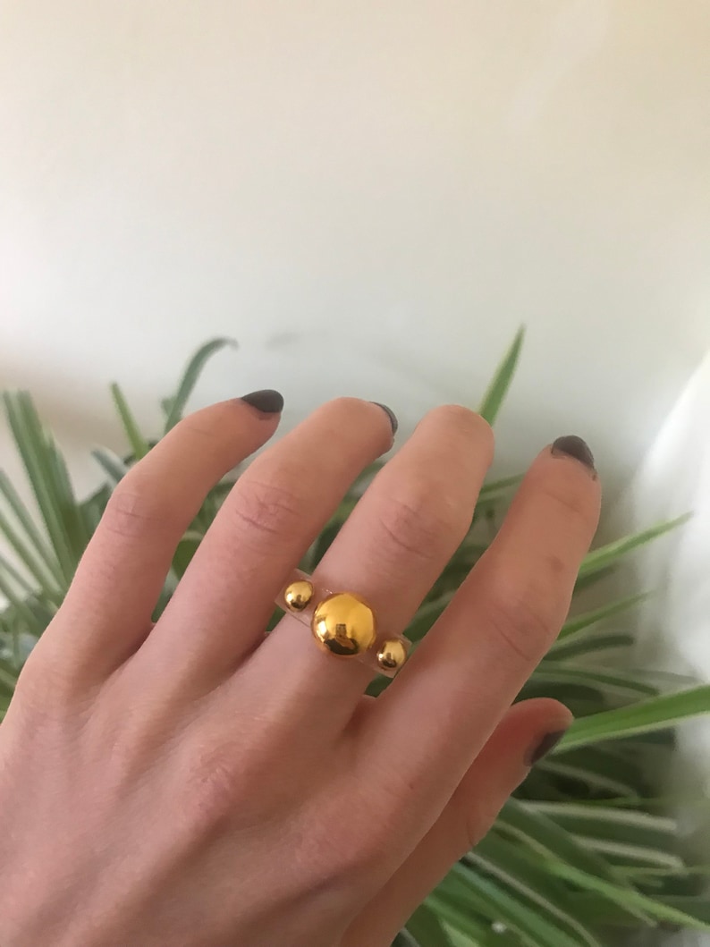 Resin ring setresin bubble ringstatement ringchunky resin ringy2k ringcolourful ringgift for sistermulticoloured ring