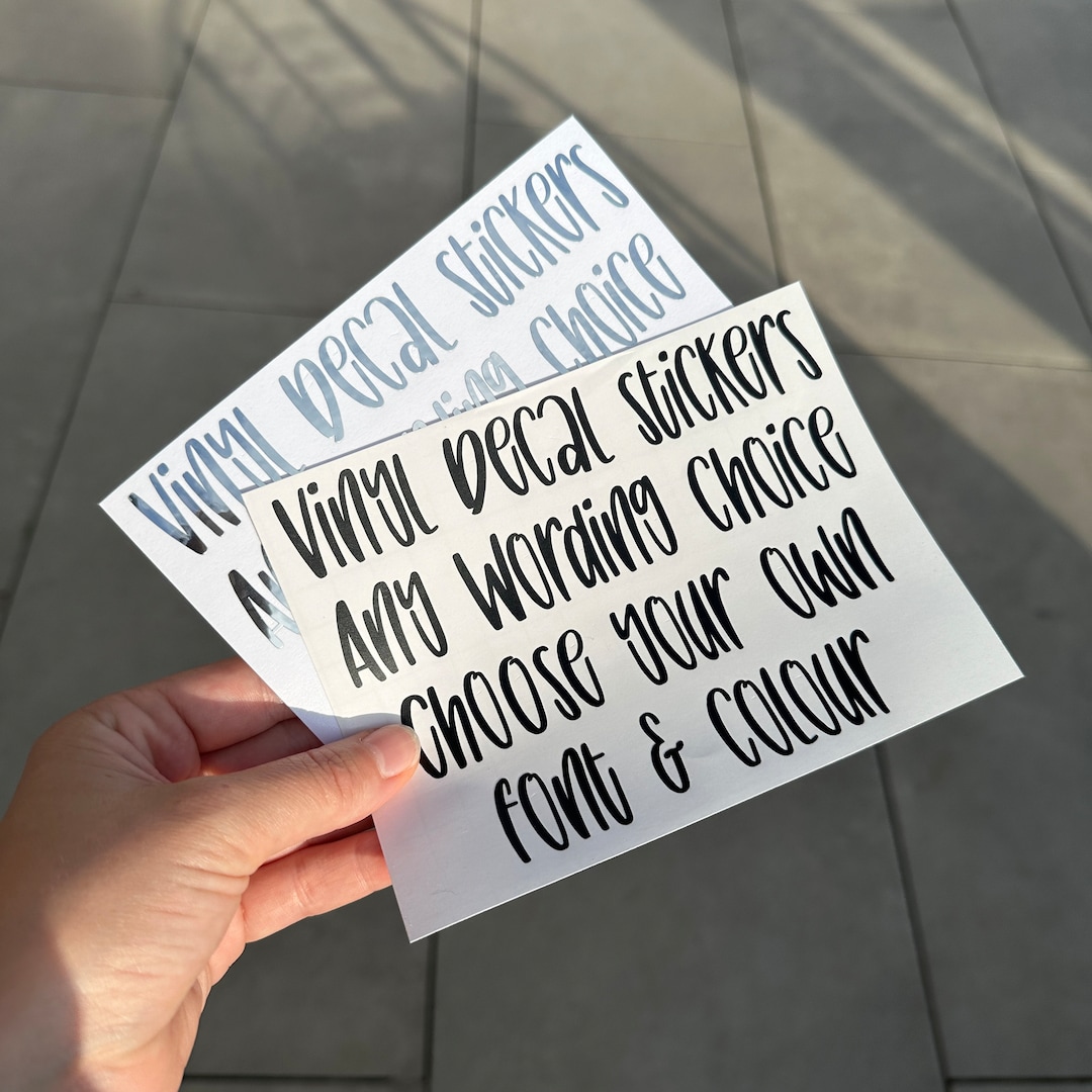 DIY Custom Vinyl Sticker Decal Personalised Stickers Name Etsy