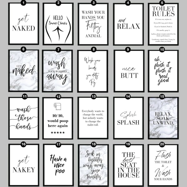 Bathroom Wall Quotes - Etsy