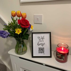 Wifi Is On The House QR Scan Home Wall Decor Print - Connect To Wi-Fi Easy