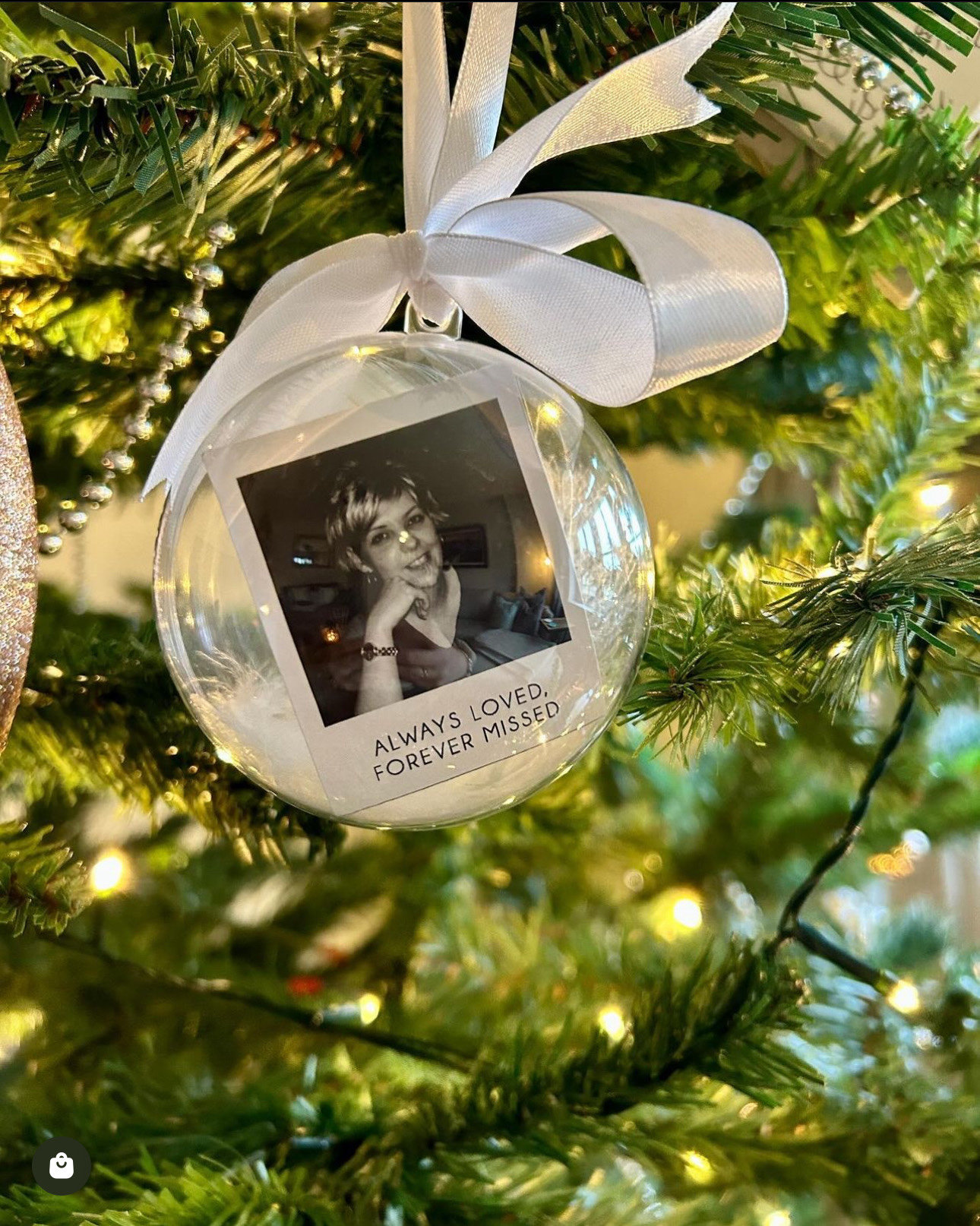 Personalised Photo Memorial Memory Christmas Feather Bauble - Special Memory Bauble - Photo Bauble - Decoration Bauble