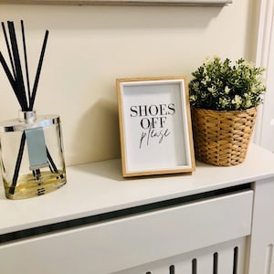 Shoes Off Please Simple Home Wall Frameless Art Print Hallway Decor - Frameless