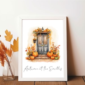 Autumn Watercolour Seasonal Frameless Wall Home Decor Quote Print - 10 Designs