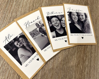 Personalised Bridesmaid Proposal | Will You Be My Bridesmaid | Photo Proposal Print & Envelope | Bridesmaid Gifts - FREE UK POSTAGE
