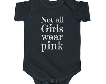 Not All Girls Wear Pink - One Piece GOTH Baby Bodysuit