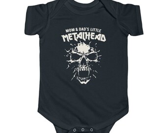 Mom & Dad's Little Metalhead | Heavy Metal Baby Clothes | Alternative Baby Clothes | Rocker Baby Clothes | Black Bodysuit