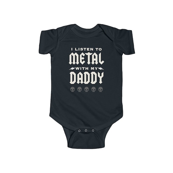 I Listen to Metal With Metal Baby Clothes Etsy