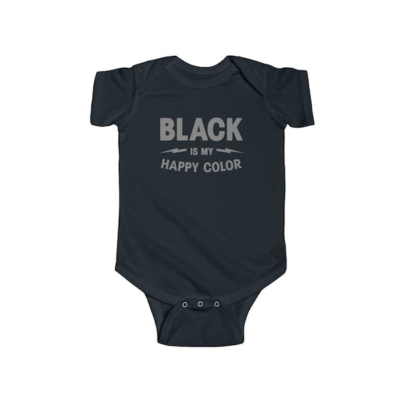 Black is My Happy Color Goth Baby Clothes Dark Gothic Baby Boy and Girl Bodysuit Alternative Unisex Baby Shower Gift Etsy UK