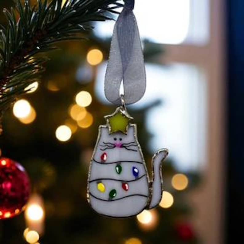 Swittle - Holiday Cat "meowy Christmas" Christmas Ornament - Etsy