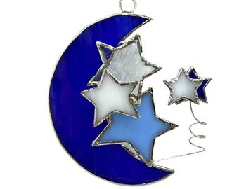 Cubierta de cristal conmutable - Luna y estrellas