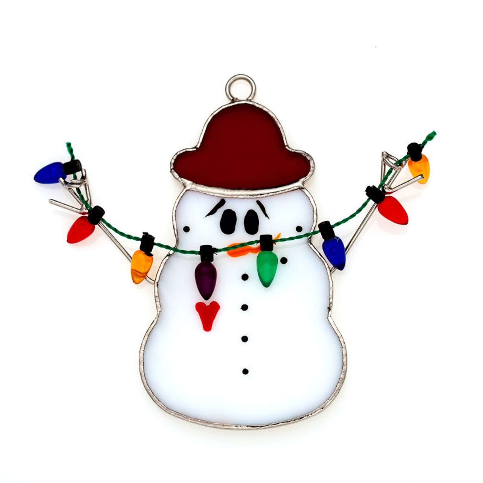 Switchables Glass Cover Snowman With Lights Etsy
