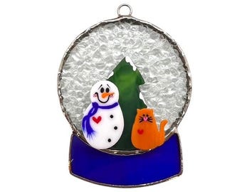 Switchables Glass Cover- Snowglobe with CAT or DOG