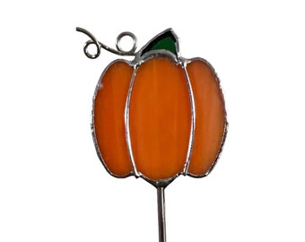 Always In Bloom- Mini Plant Stake: PUMPKIN