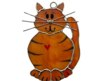 Cubierta de vidrio conmutable - Gato naranja