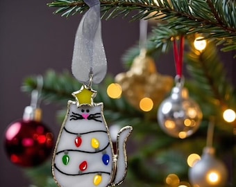 Swittle - Holiday Cat "Meowy Christmas" Christmas Ornament